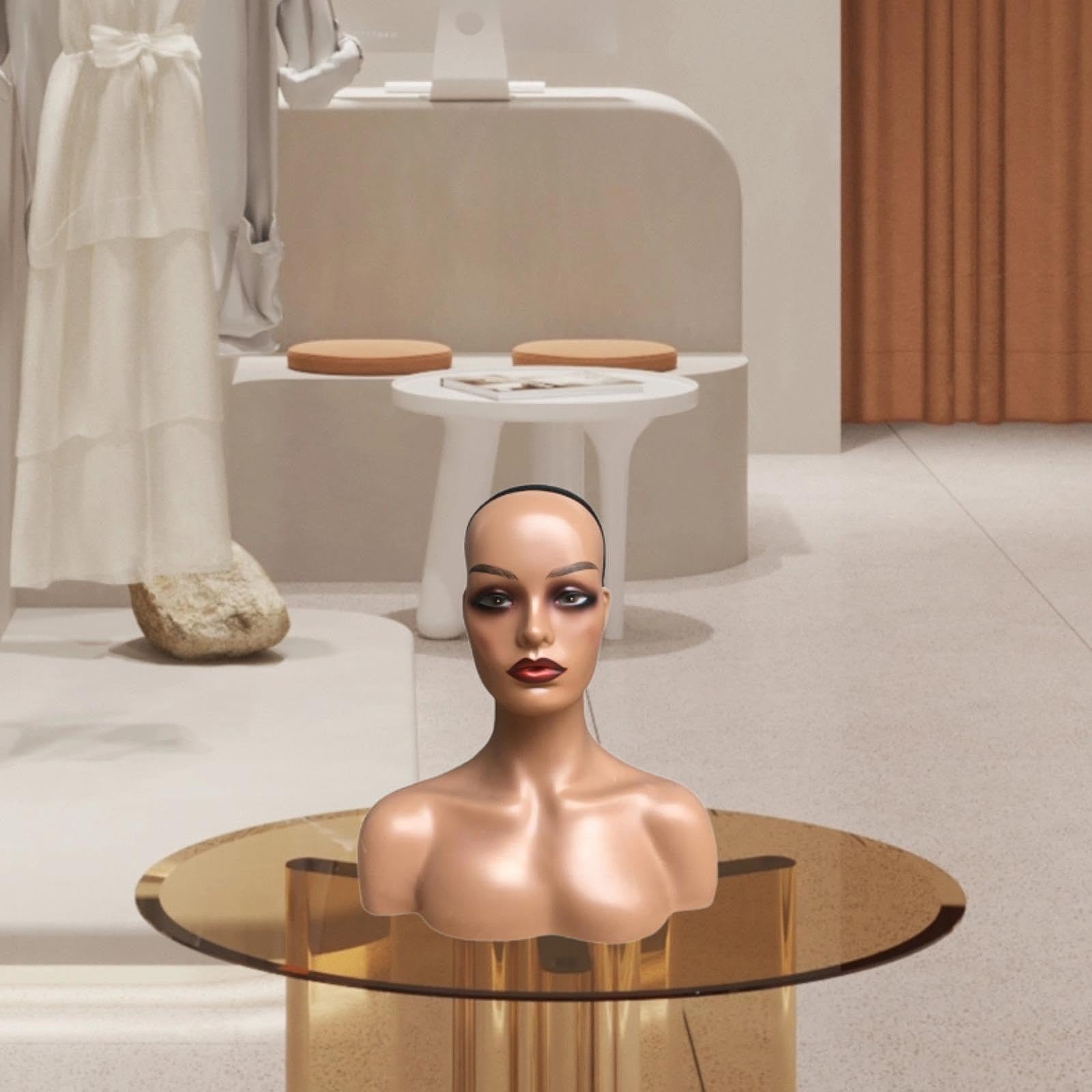 Oshhni ウィッグディスプレイホルダー マネキンヘッドモデル