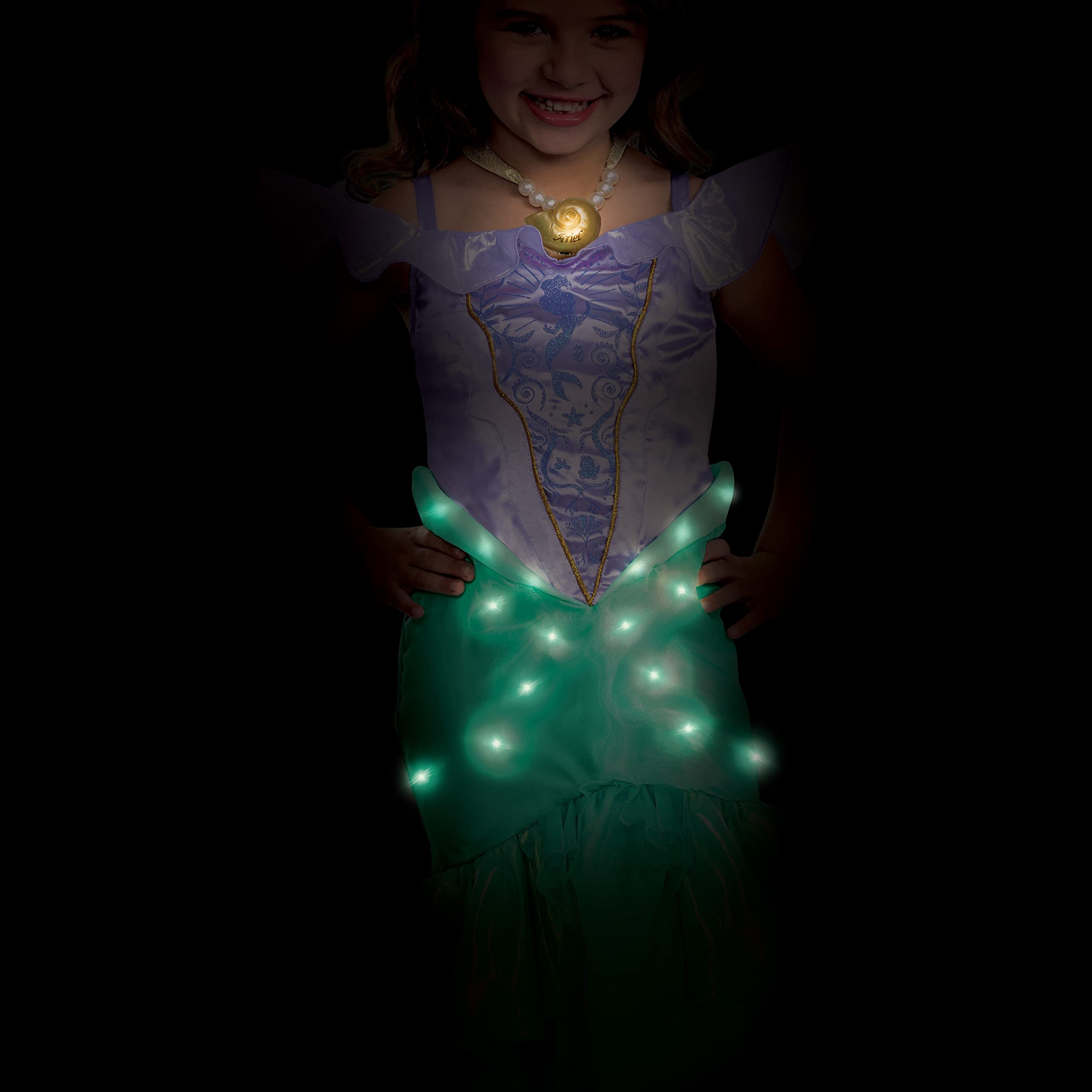 Amazon.com: Ariel Costume for Girls, Official Disney The Little Mermaid  Light and Sound Prestige Halloween Costume, Size (3T-4T) : Clothing, Shoes  & Jewelry