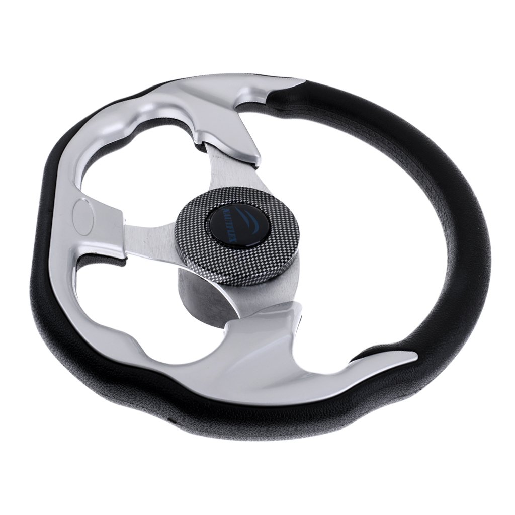 B Baosity 310mm Volante De Barco De 3 Radios Y Agarre De Espuma Suave Para Embarcaciones Marinas Yate Lancha Rápida Costilla Accesorios