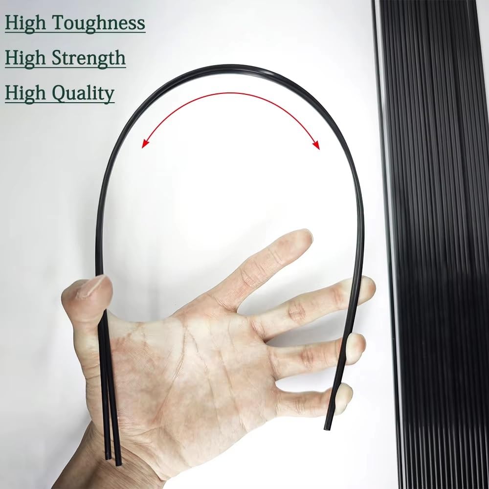 10/20 Stück Fiberglasstäbe 0,8–5,0 Mm X 500 Mm, Schwarze Fiberglasstäbe For Zelte, Gewächshäuser, Pflanzen, Drachen, Heimwerkerarbeiten(4.5x500mm,10pcs)