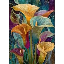 Calla Lily Flower Puzzle for Adults 1000 Pieces,Colorful Floral Plant Art Puzzle, Rainbow Calla Lily Impossible Hard Difficult Challenge for Adults