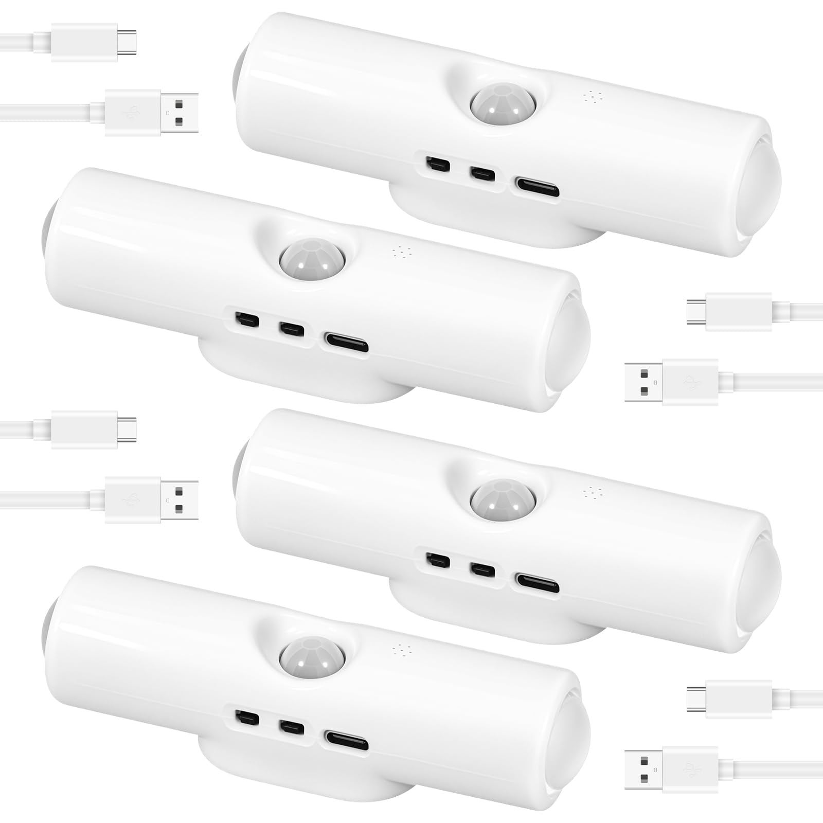 LuLobtg ﻿4 Pcs Smart Motion Sensor Lights Indoor RGB Multi-Color Changing LED Wall Sconces USB Rechargeable Magnetic LED Wall Lamp for Hallway Stair Bedroom Living Room(7 Colors)