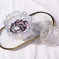 Vista 74 de Colorful Crystal Glass Candy Snack Barrel Storage Jar Embossed Luxury Cookie Buffet Canister With Lids Jewelry Box Jar Biscuit Containers