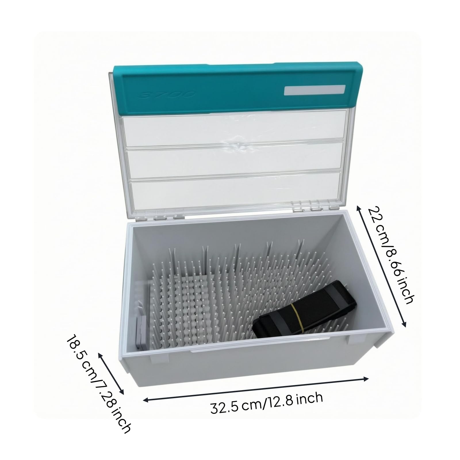 Hardbait-Box Steckeinsatz Angelköder-Aufbewahrungsbox Viele Stifte Köderbox für Angler, Grün