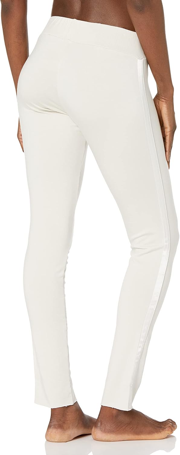 PJ Harlow Women's French Terry Blair Classic Drawstring Pant With Pockets and Satin Strip, Blush, Extra Large