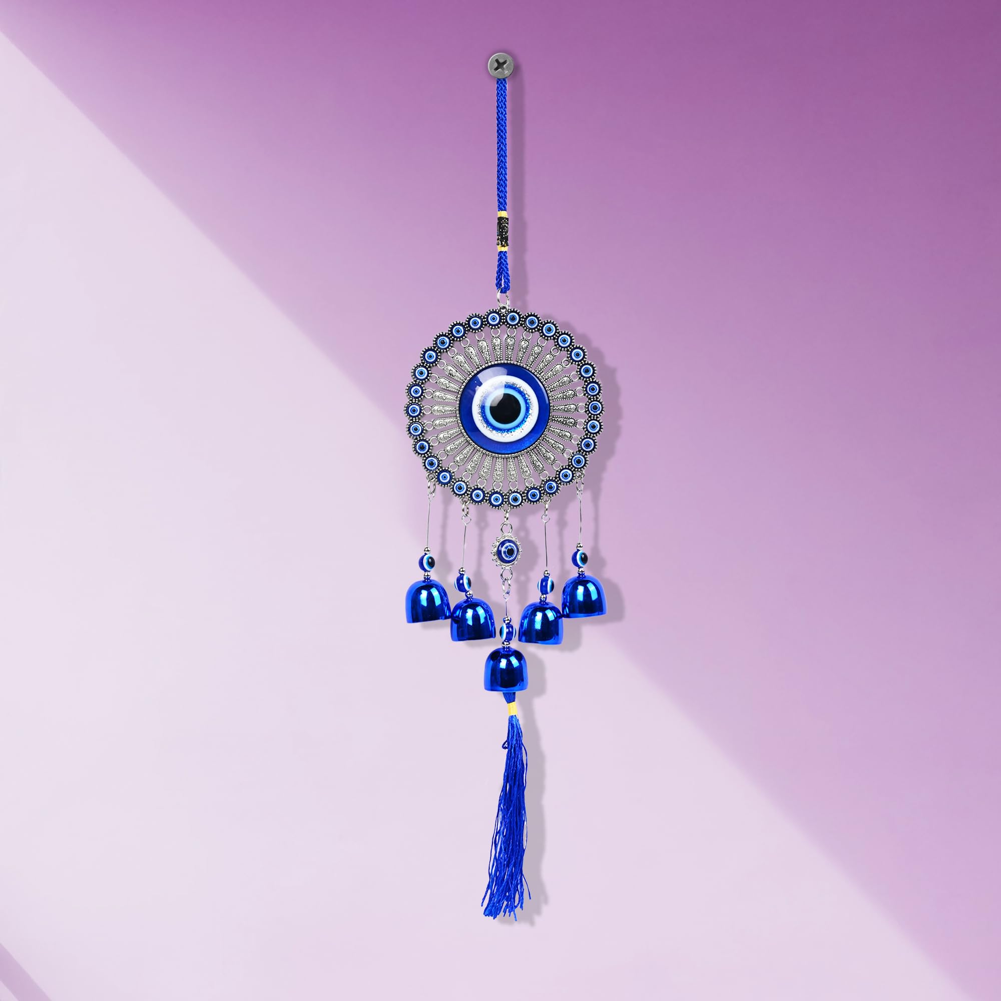 5 Bell Evil Eye Wind Chimes for Home Decor - Hanging Decorat -10 5 Bell Evil Eye Wind Chimes for Home Decor - Hanging Decorat -10