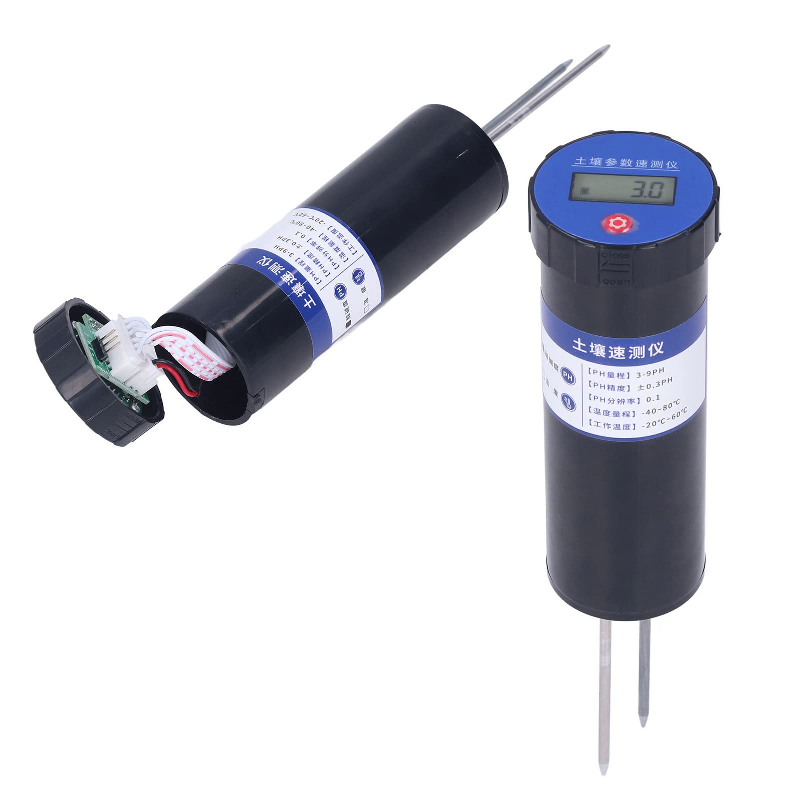 Testeur rapide PH, mesure de la conductivité de l'humidité du sol, testeur de pH de sol, bonne résistance, vitesse de réponse rapide, testeur de sol NPK, conception de sonde d'aiguille, portable