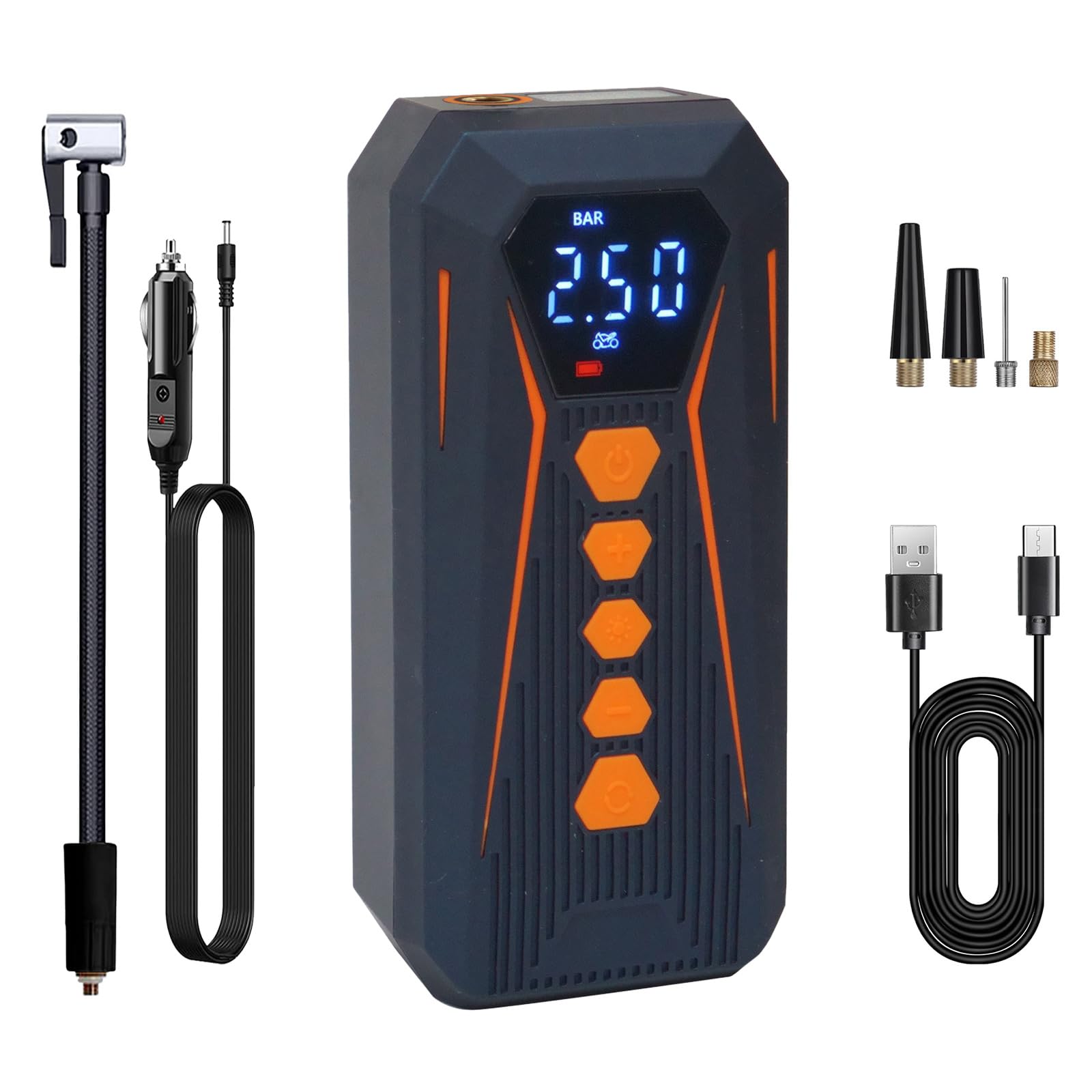 HOTO Air Pump ADV Tire Inflator Portable Air Compressor With Digital - View #11