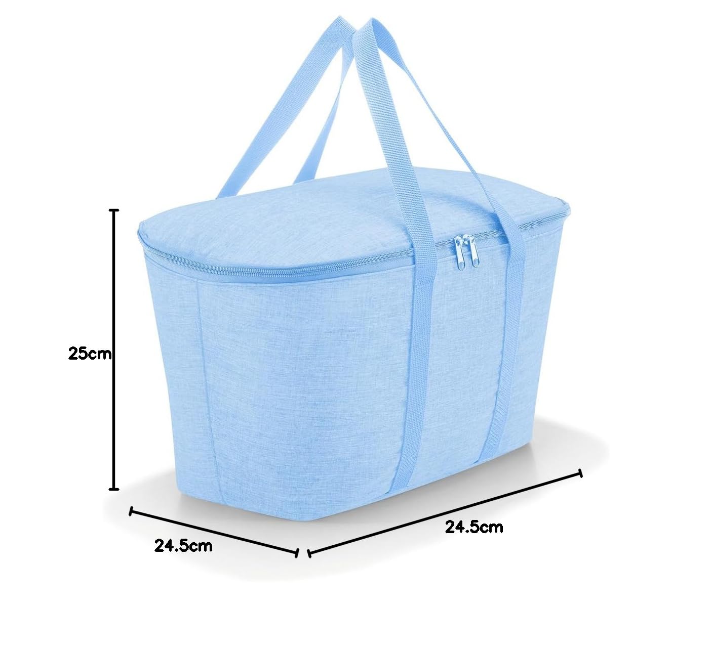 reisenthel coolerbag Twist Powder Blue - Kühltasche aus hochwertigem Polyestergewebe – Ideal für das Picknick, den Einkauf und unterwegs – Ansicht 6