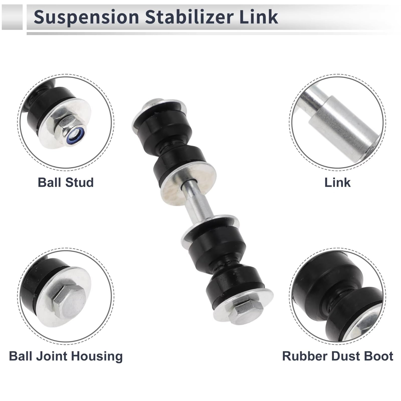 Bieletas de la Barra estabilizadora Delantera Bieletas de la Barra estabilizadora Delantera K5342 Compatible con Buick para Allure 2005-2007 2008 2009 para Century 1997-2005 para Lacrosse 2008-2009