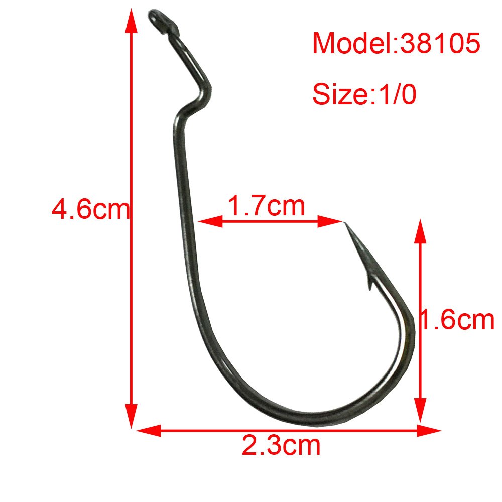 Mustad Aberdeen Jig Hook with 90-Degree Bend (50-Pack), Bronze, 8