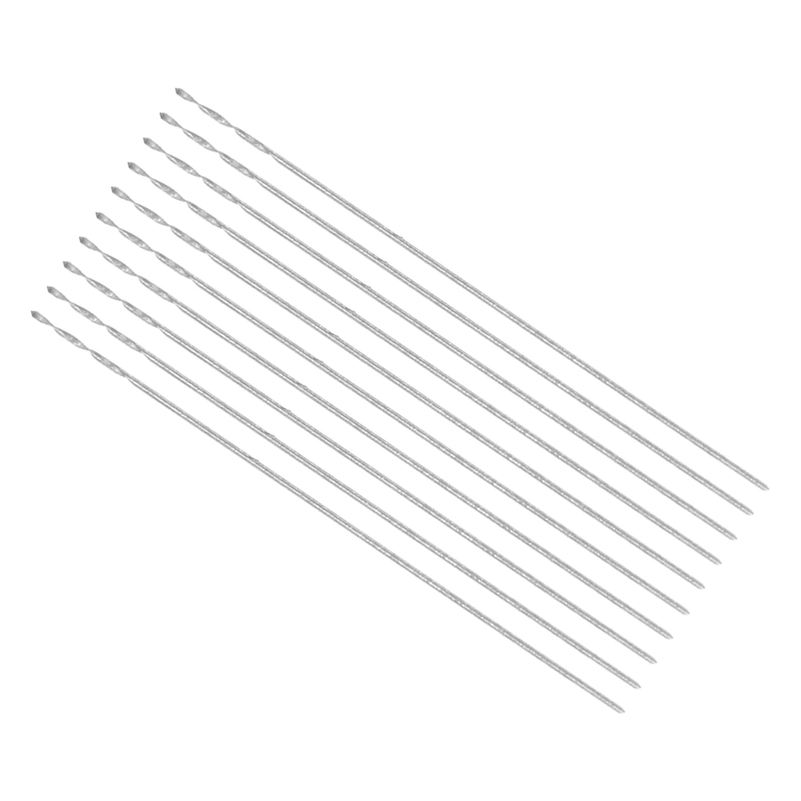 CoCud Micro Drill Bits, 0.25mm Drill Diameter 20mm Total Length, 6542 High Speed Steel Fully Ground Twist Drill Bit - (Applications: for Copper Metal Wood), 10-Pieces โ image 1