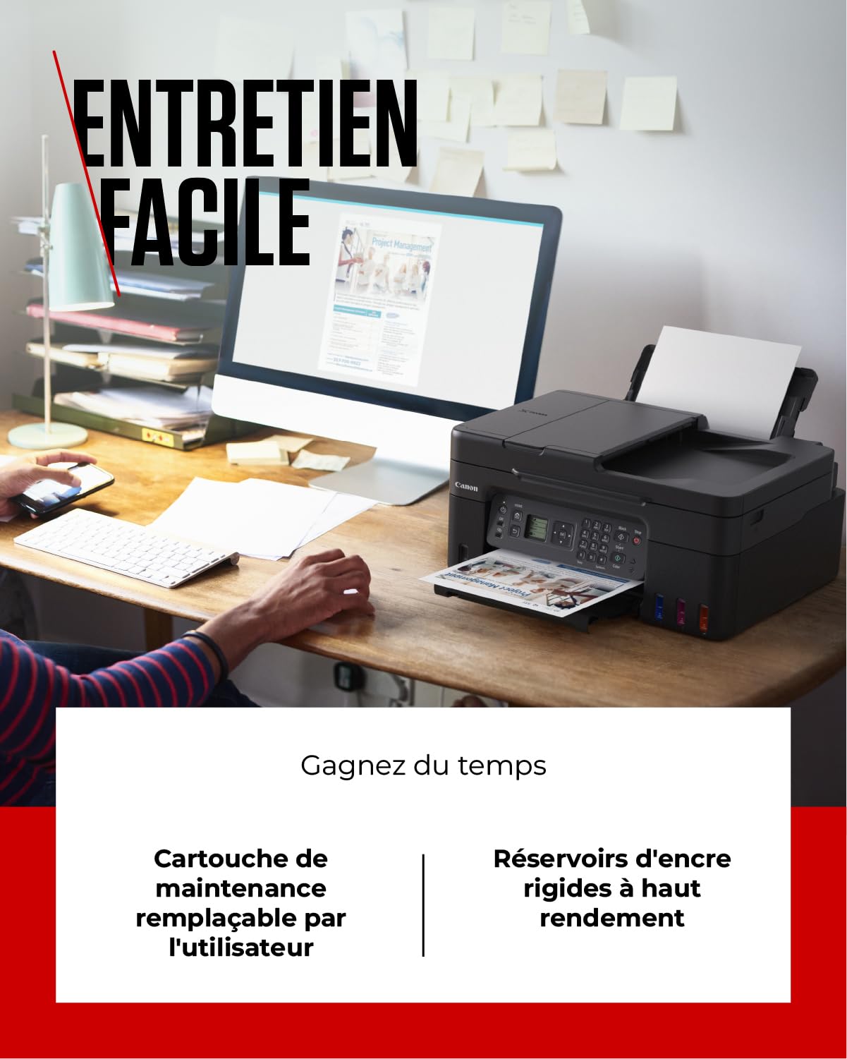 Canon PIXMA G4570 Imprimante Jet d'encre à Réservoir, AirPrint