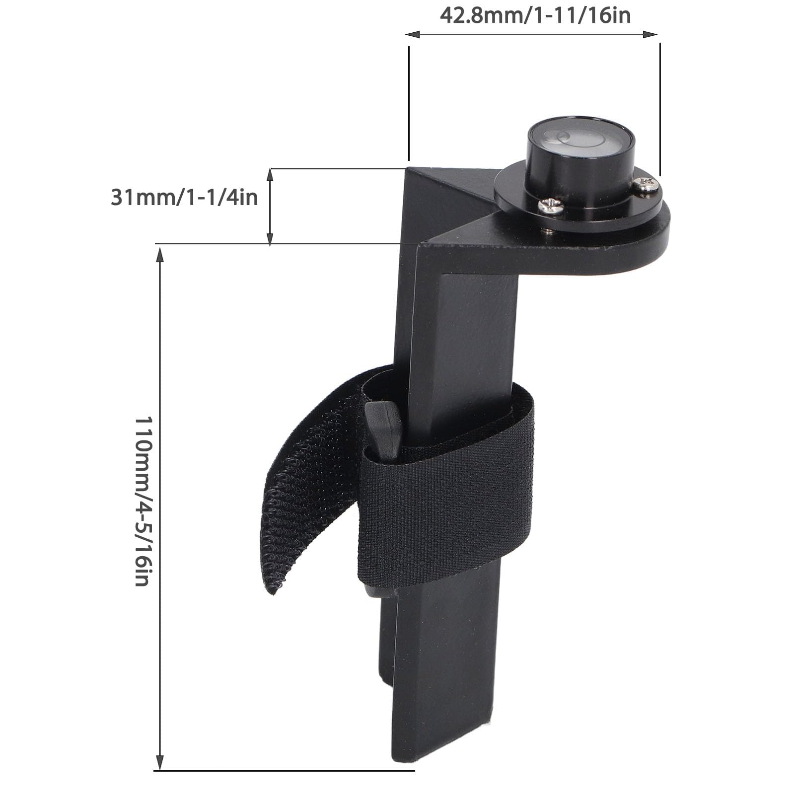 Adjustable Grade Rod Level, Portable Measuring Instrument Special Horizontal Bubble for Tower Ruler Aluminum Construction Horizontal Bubble for 1 to 1.25in Round and Rectangular Rods