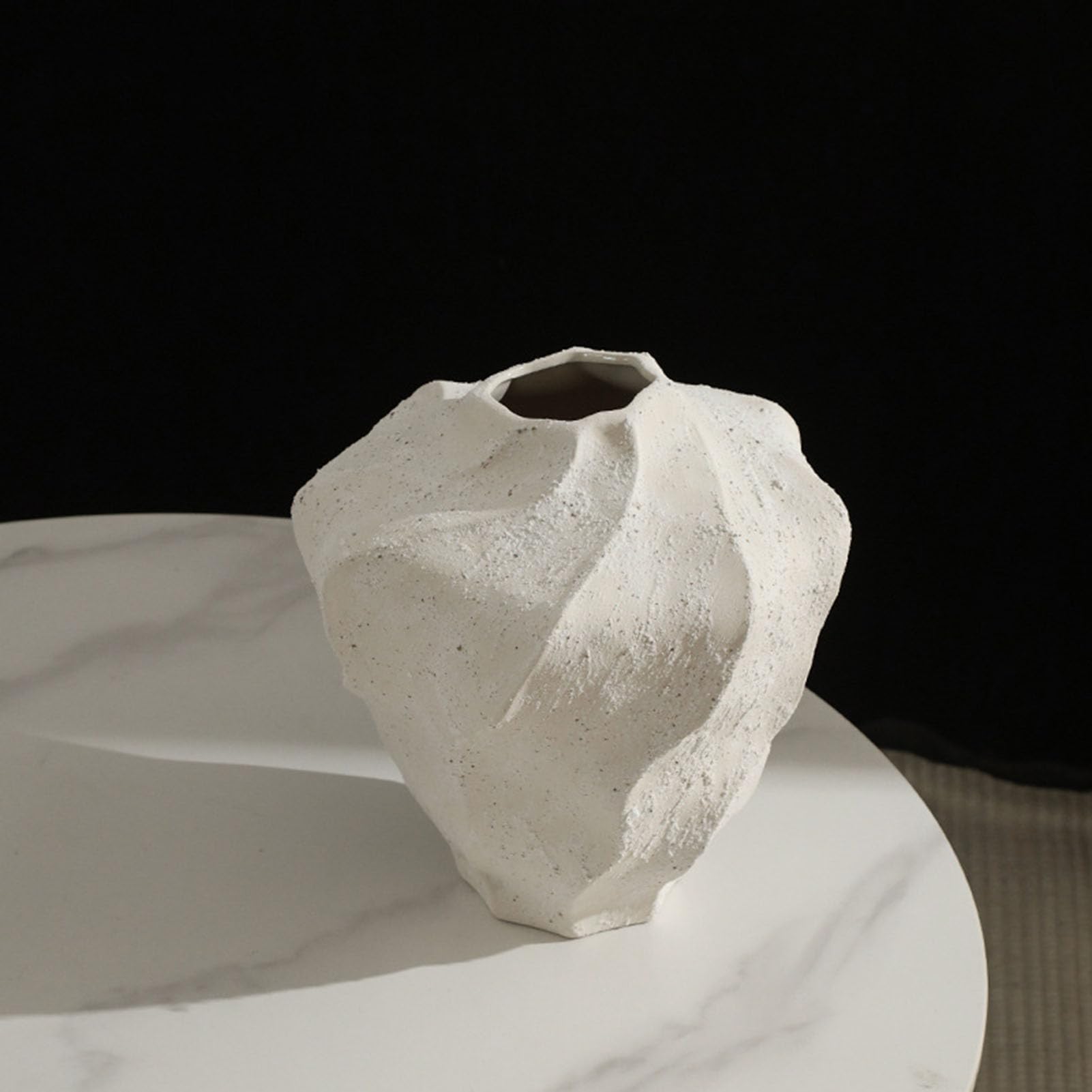 Ceramiczny wazon na kwiaty – nowoczesny, mały, prążkowany, teksturowany wazon na kwiaty do wystroju domu, trawa pampasowa, dekoracyjny, dom wiejski, stolik kawowy, ozdoby kuchenne,S