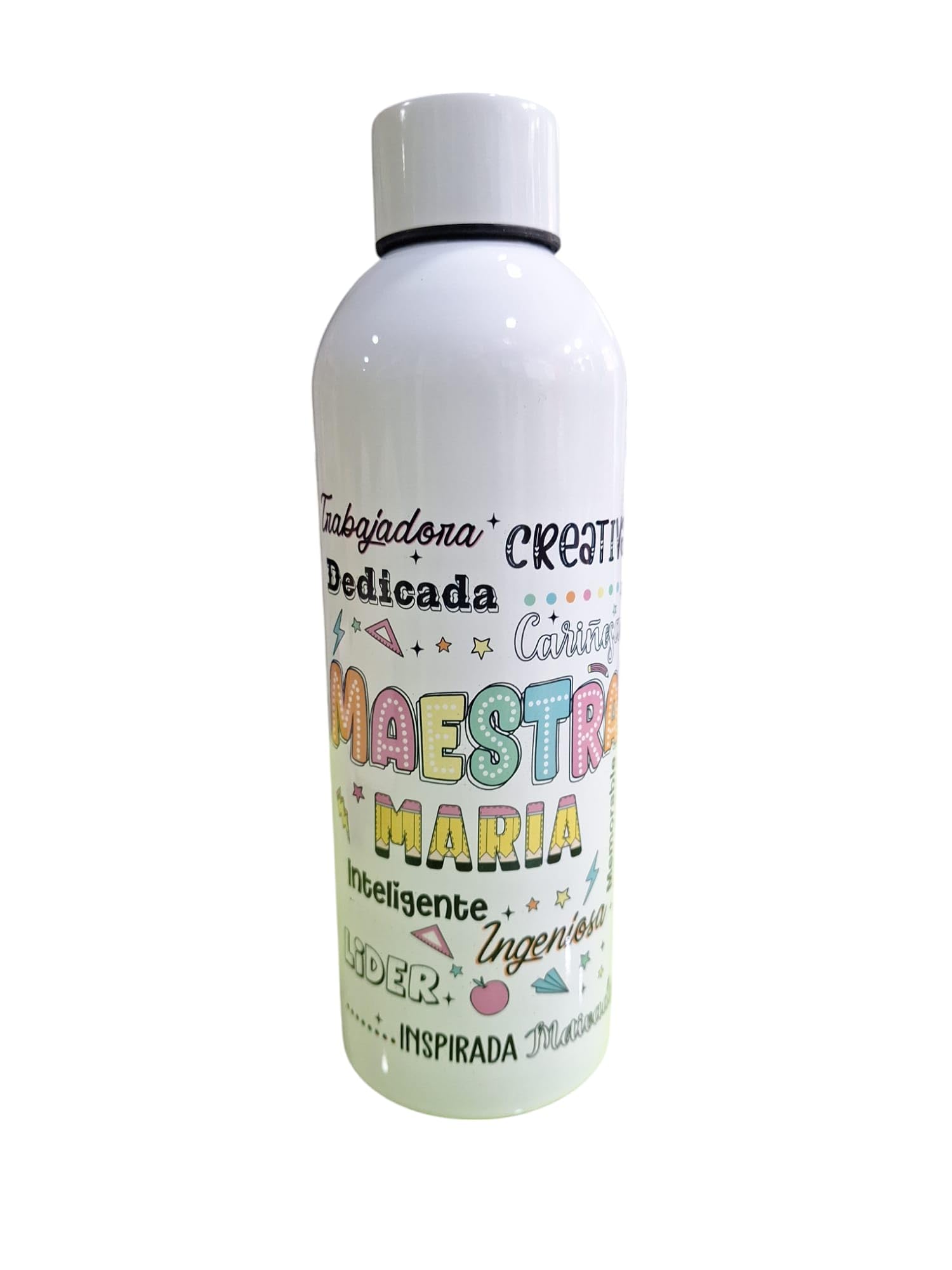 Genérico Pack de Regalo personalizado con nombre y texto, para maestras, Profesoras, profesoras de guardería.