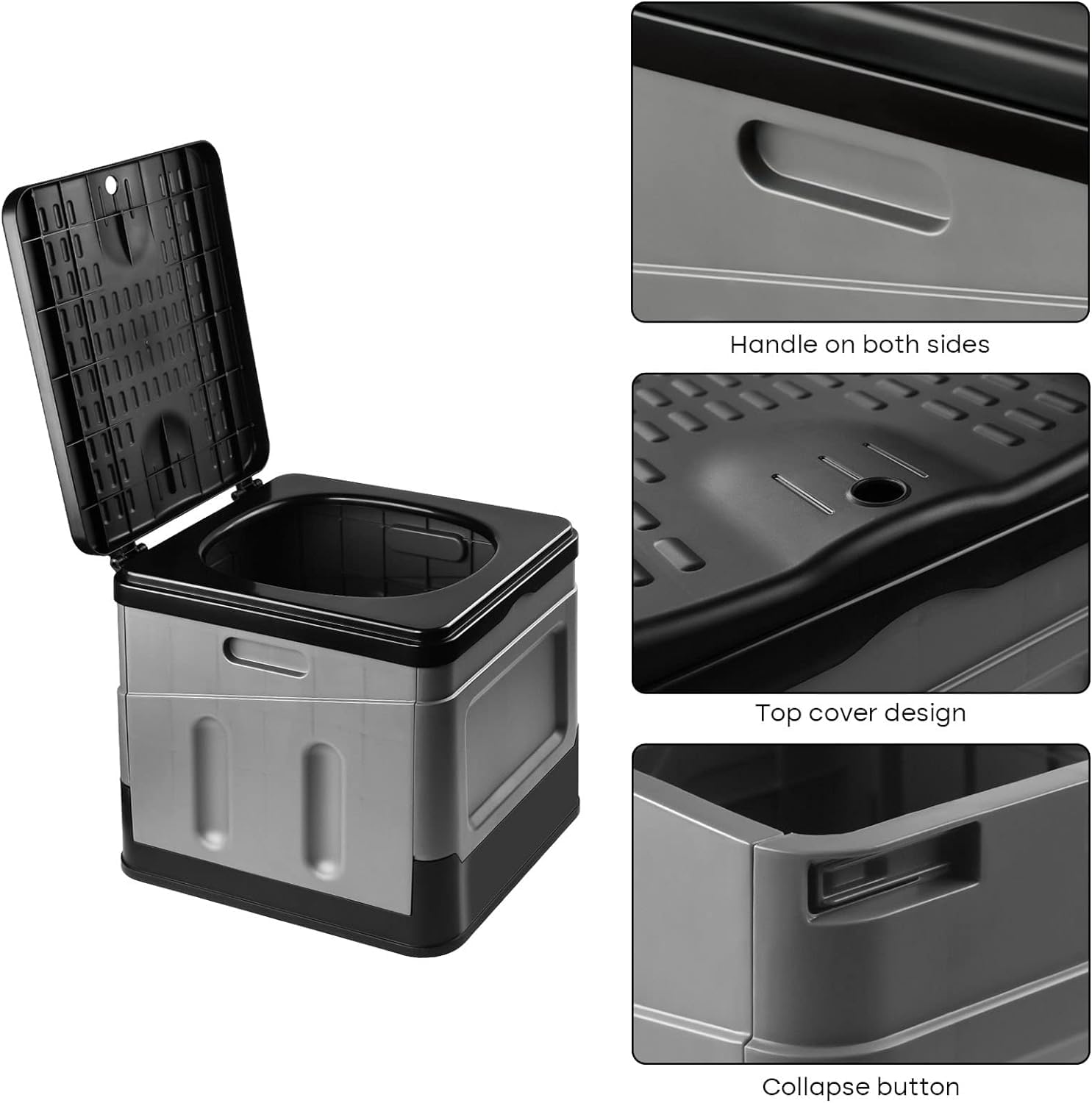 Toilette da campeggio per Benz S-Class HEV 2021-2023, Gabinetto Portatile Large WC Portatile Pieghevole WC Campeggio Viaggio Auto