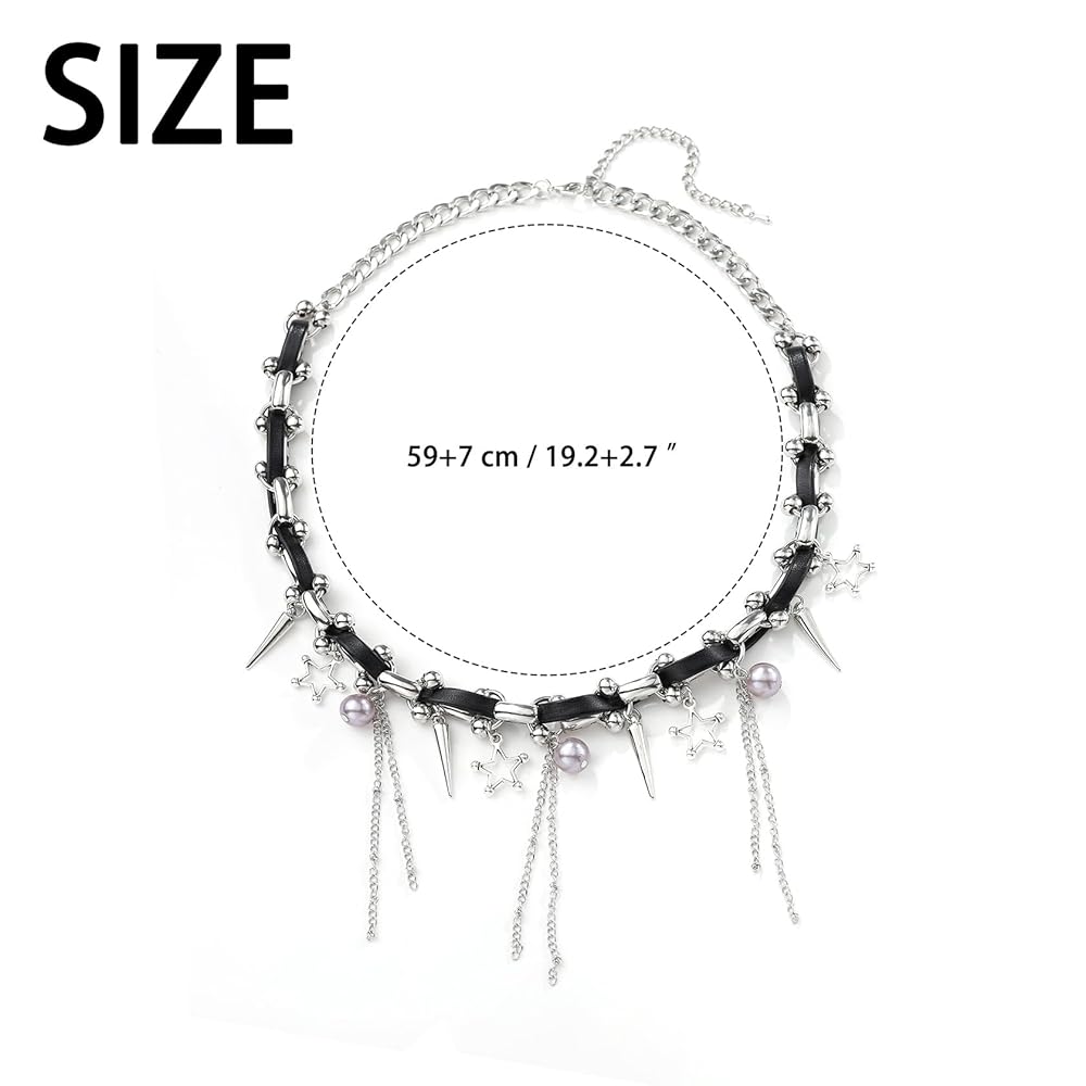 トップス Someica tulle choker &stole Amazon.com: JAZTAKU Unisex Spike Leather Choker Collar Punk