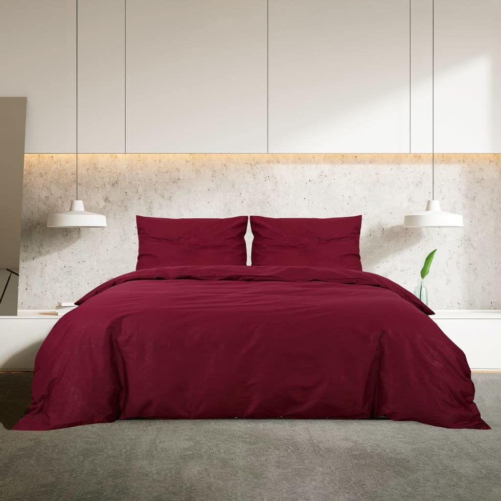 Set Copripiumino bordò 260x240 cm in Cotone, Casa e Giardino,Biancheria,Lenzuola e Coperte,Copripiumini, 1.18kg-136180