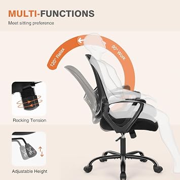 Sweetcrispy Home Office Managerial Executive Chair with Ergonomic Design