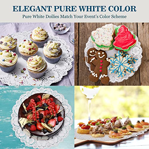 Paper Doilies - Extra Thick 12" Round White Royal Lace Doily - Elegant And Versatile For Formal Events, Buffets, Dessert Displays, Parties, Vases, Weddings (100-Pack, White) #TOP4