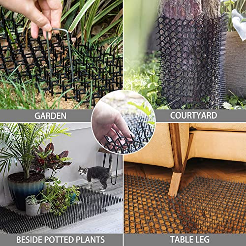 Dornengitter Gegen Katzen,15 Stücke Katzenabwehr Matte 20*40cm,Tier Barriere mit Spikes,Anti Katzen Matte,Katzengitter Garten,Dornengitter Tier-barriere,Katzenschreck Gitter,Dornengitter Katzenabwehr