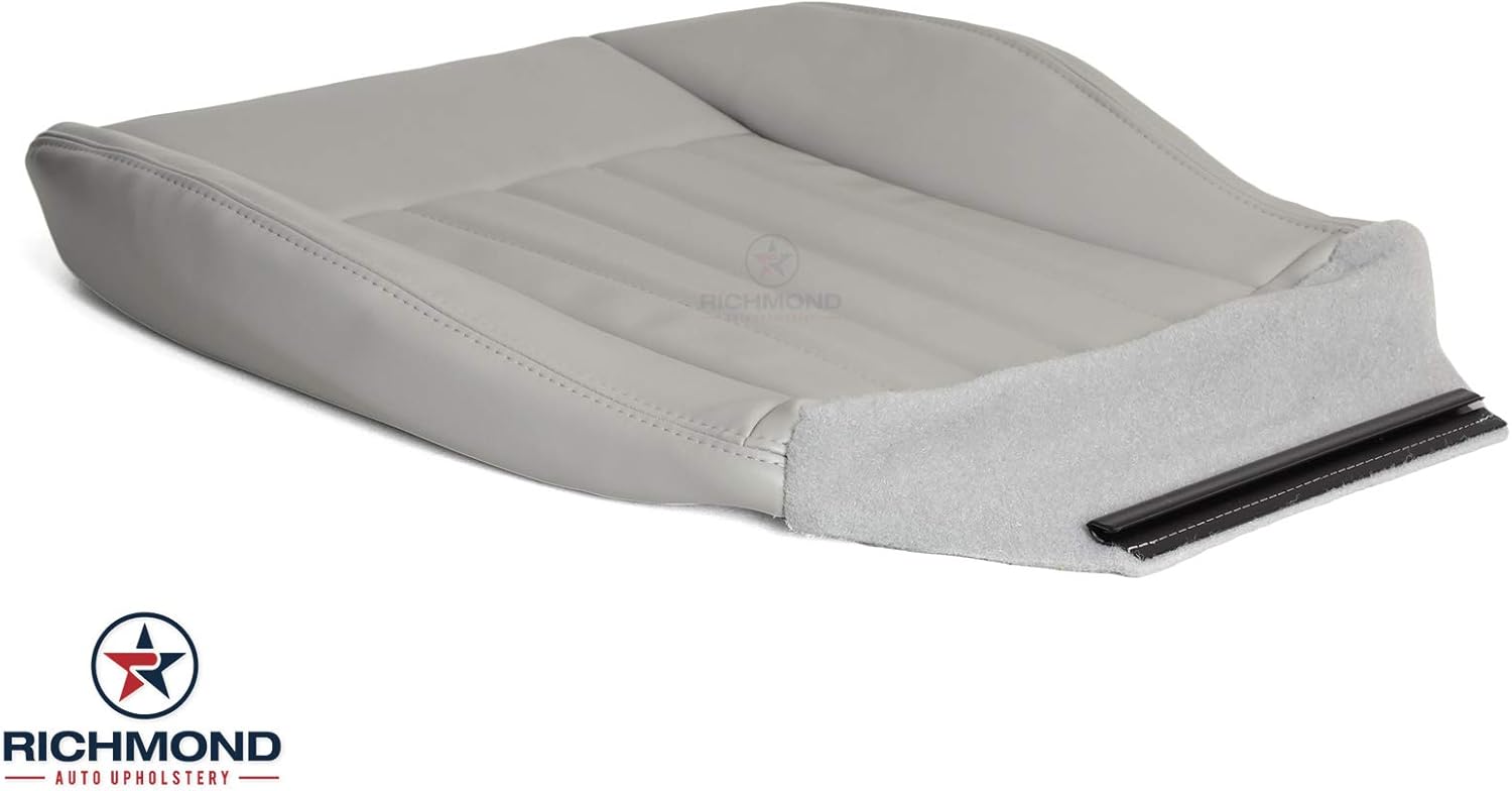 Richmond Auto Upholstery - Driver Side Bottom Compatible with 2005-2007 Jeep Liberty, Replacement Leather Seat Cover, Light Graystone,