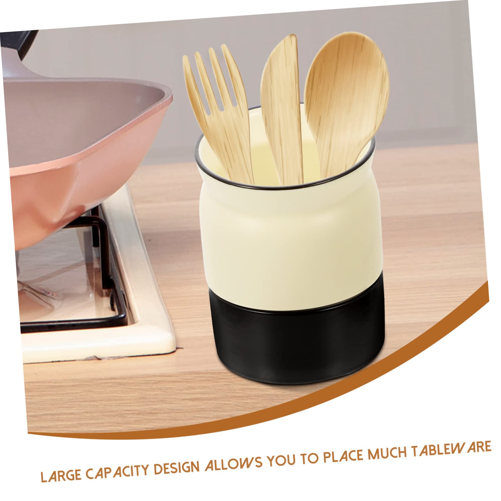 STOBAZA Tableware Dish Drainer Bucket Ceramic Utensil Container Cutlery Organizer Marble Kitchen Accessories Holder Silverware Box Multifunction