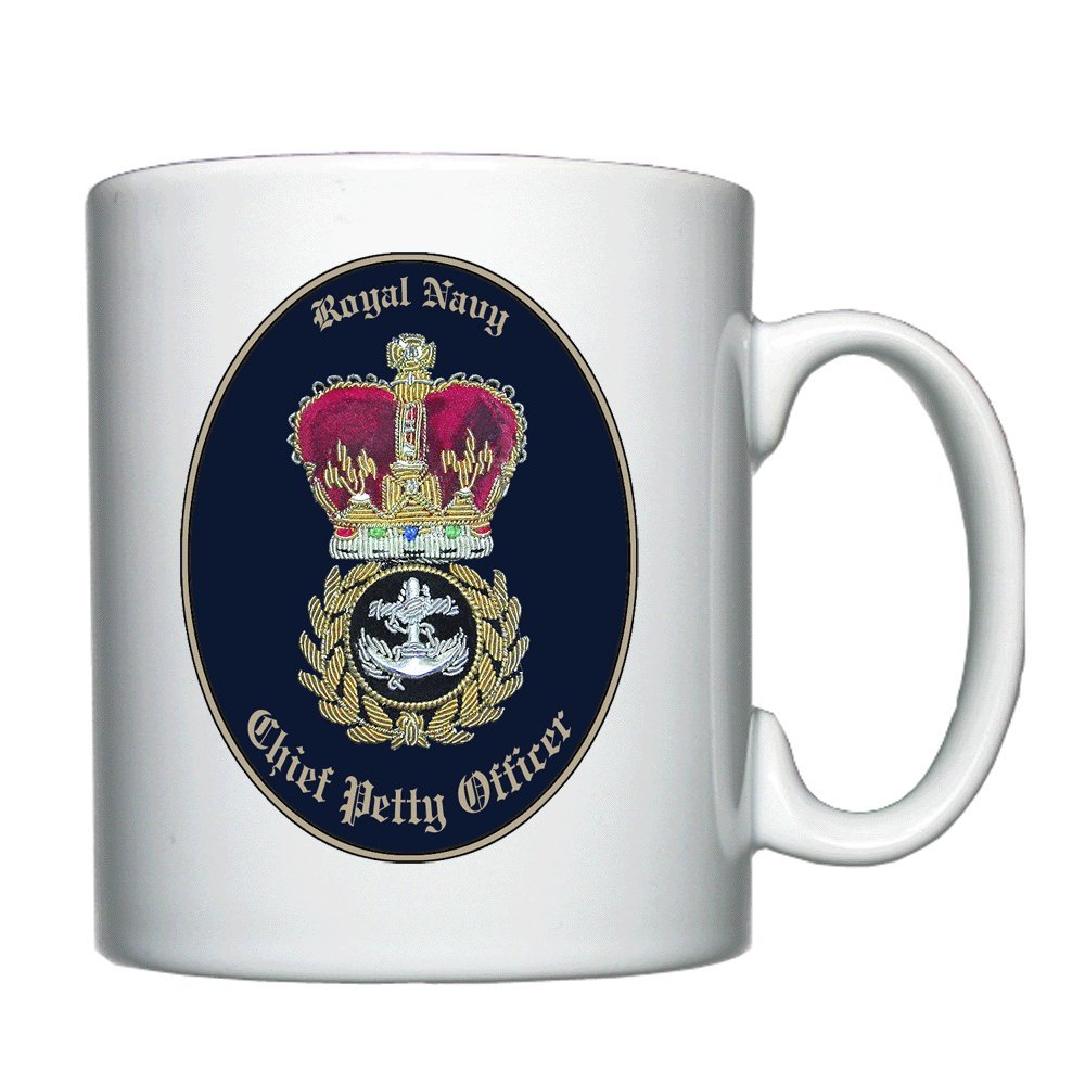 Royal Navy Chief Petty Officer Cap Badge - Personalised Mug