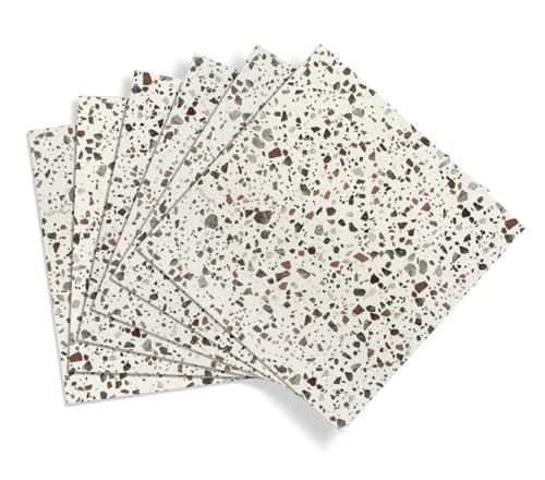 d-c-fix 11er Pack selbstklebende Bodenfliesen Terrazzo Stein-Optik - Vinylboden PVC Bodenbelag Klebefliesen Boden Fliesenfolie Vinyl Fliesen Küche Bad Flur 30x30 cm