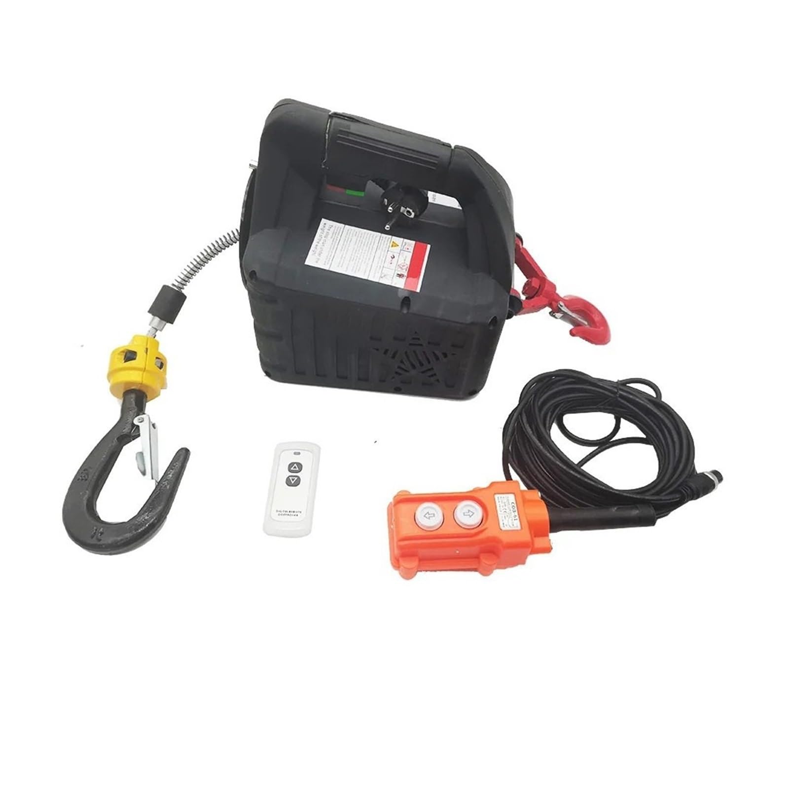 Paranco Elettrico Portatile Gru Per Uso Domestico Verricello A Mano A Fune Metallica 220V 100kg 200kg 300kg 500kg Paranco Elettrico Telecomandato Argani