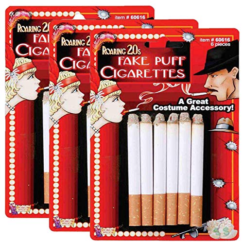 Forum Novelties Fake Cigarettes - 3 Pack of 6 Pieces