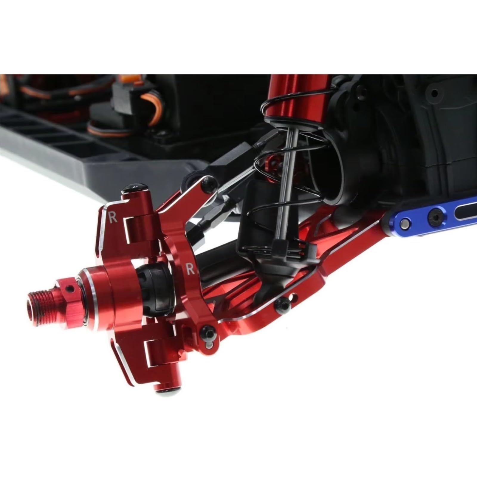 Dla Arrma Dla Mojave 4S Dla Kraton Dla Outcast 4X4 Dla BLX 1/8 1/10 Metalowe Bloki Koła Z Piastą C Części Do Ulepszenia Samochodów RC Części Naprawy (Red)