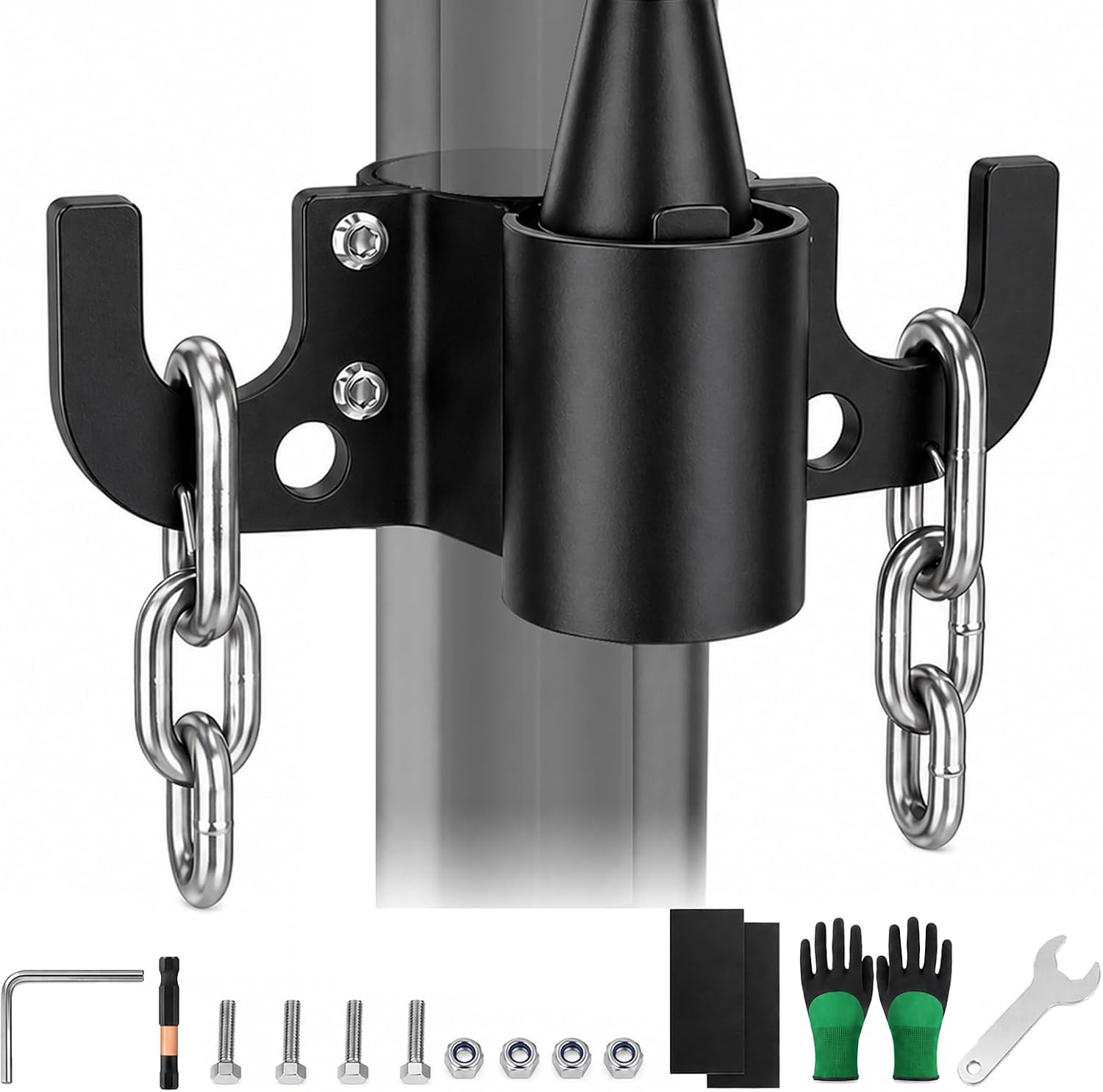 Arlide Trailer Chain & 7-Way Plug Holder for Tongue Jacks