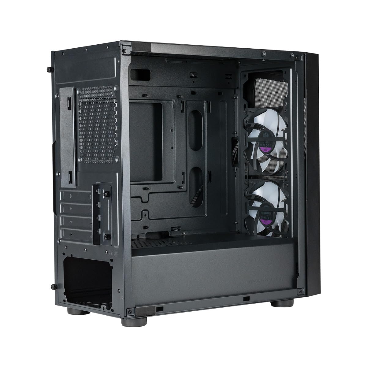 Cooler Master CMP 320 PC Case - Chassis Mini-Tower con 2 ventole ARGB da 120 mm, micro-ATX, pannello laterale in vetro temperato, raffreddamento versatile e supporto componenti, Nero