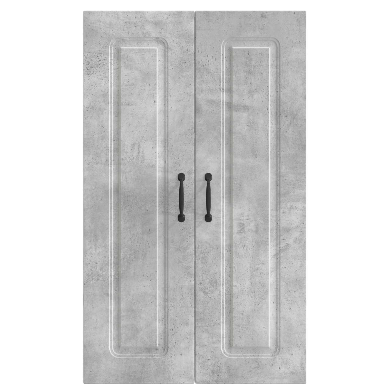 Mobile da cucina in legno cemento grigio, 60 x 31 x 100 cm, con 3 ripiani e 2 ante, molto spazio, autoportante, armadietto multiuso ideale per cucina, cantina, piano di lavoro, stoccaggio