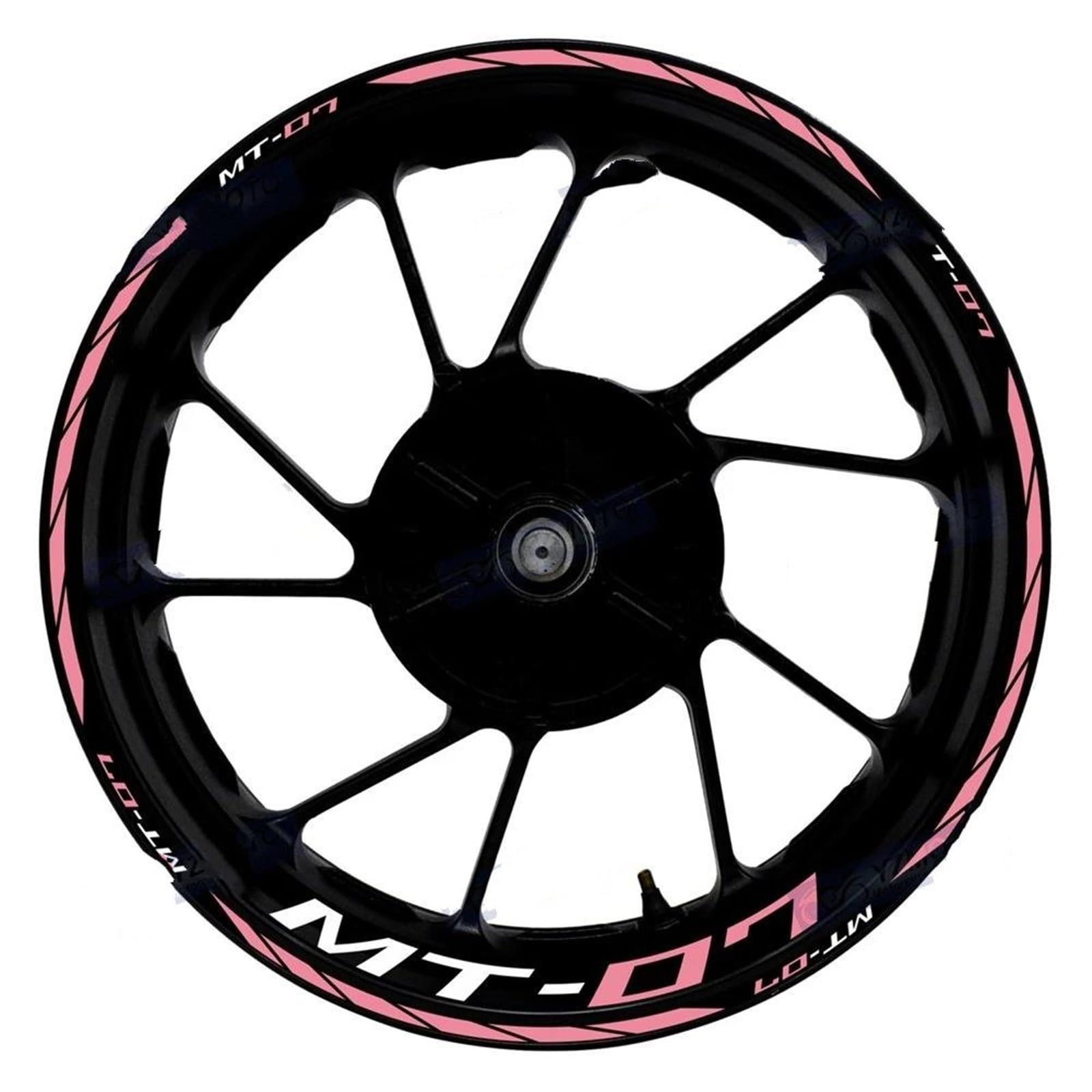 Motorbike 17 Inch Wheel Stickers Rim Stripe Tape Hub Motorcycle Decal Decorate for Yamaha MT-07 MT07(Color18)