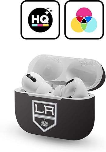Miniatura 2 de Head Case Designs Calcomanía de vinilo con licencia oficial de la NHL de Los Angeles Kings, compatible con Apple AirPods Pro Liso,Half