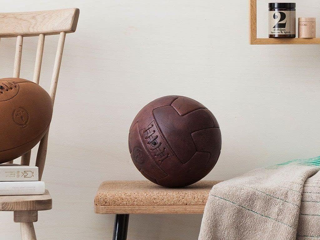 Modest Vintage Player Retro Heritage Brown Leather T Soccer Ball