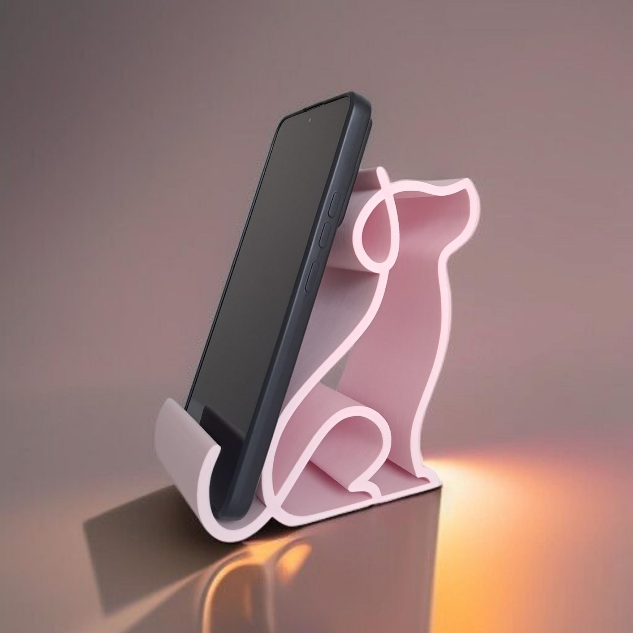 cute dog shaped phone stand holder – decorative mobile stand for desk & table, stable hands-free viewing support for smartphones, fun animal design home & office accessory