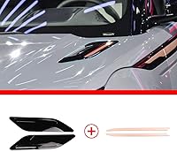 Vista 8 de YIWANG Cubierta cromada ABS para campana de ventilación, listón de aire, 4 piezas para Land Rover Range Rover Evoque (L551) 2019 2020 Accesorios