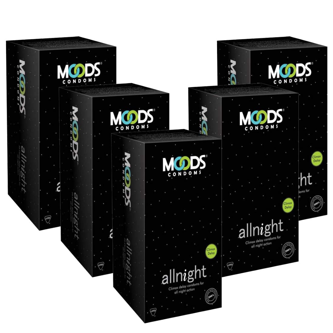 A 'MOODS' All Night Condom Made of Natural Rubber Latex For Men(5 Pack Of 12 Condom Each)-picture-20