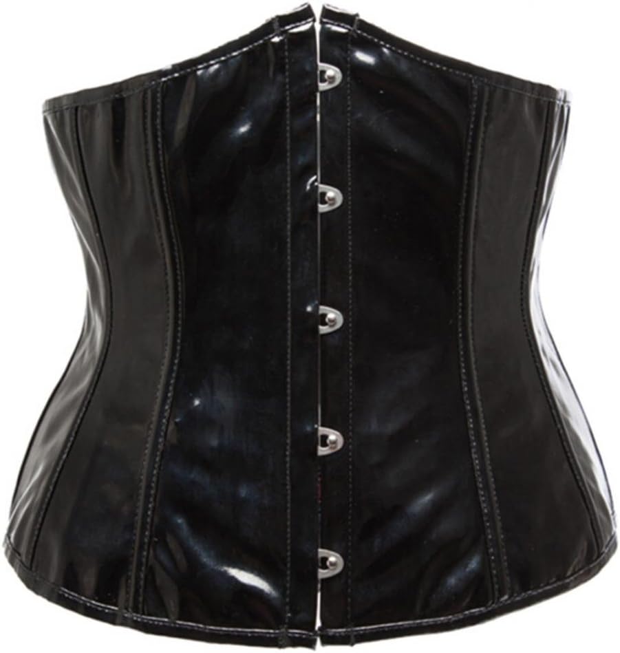 Lotus Instyle Shiny PVC Underbust Corset Lace up Back Waist Training Bustier