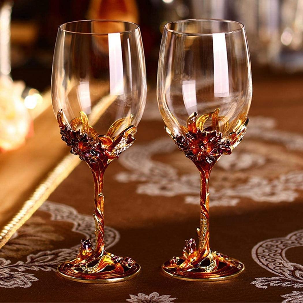 Glazze Crystal Red Wine Glasses Set Of 6 – Hand-Cut With 24K Gold Design – Lead-Free, Elegant Stemware For Wine Lovers - View #3