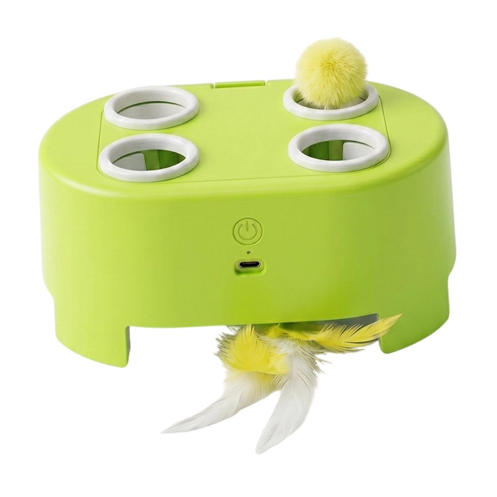 Giocattolo Interattivo per Gatti, Intrattenimento, velocità Regolabile, Idea Regalo, Accessori, Verde