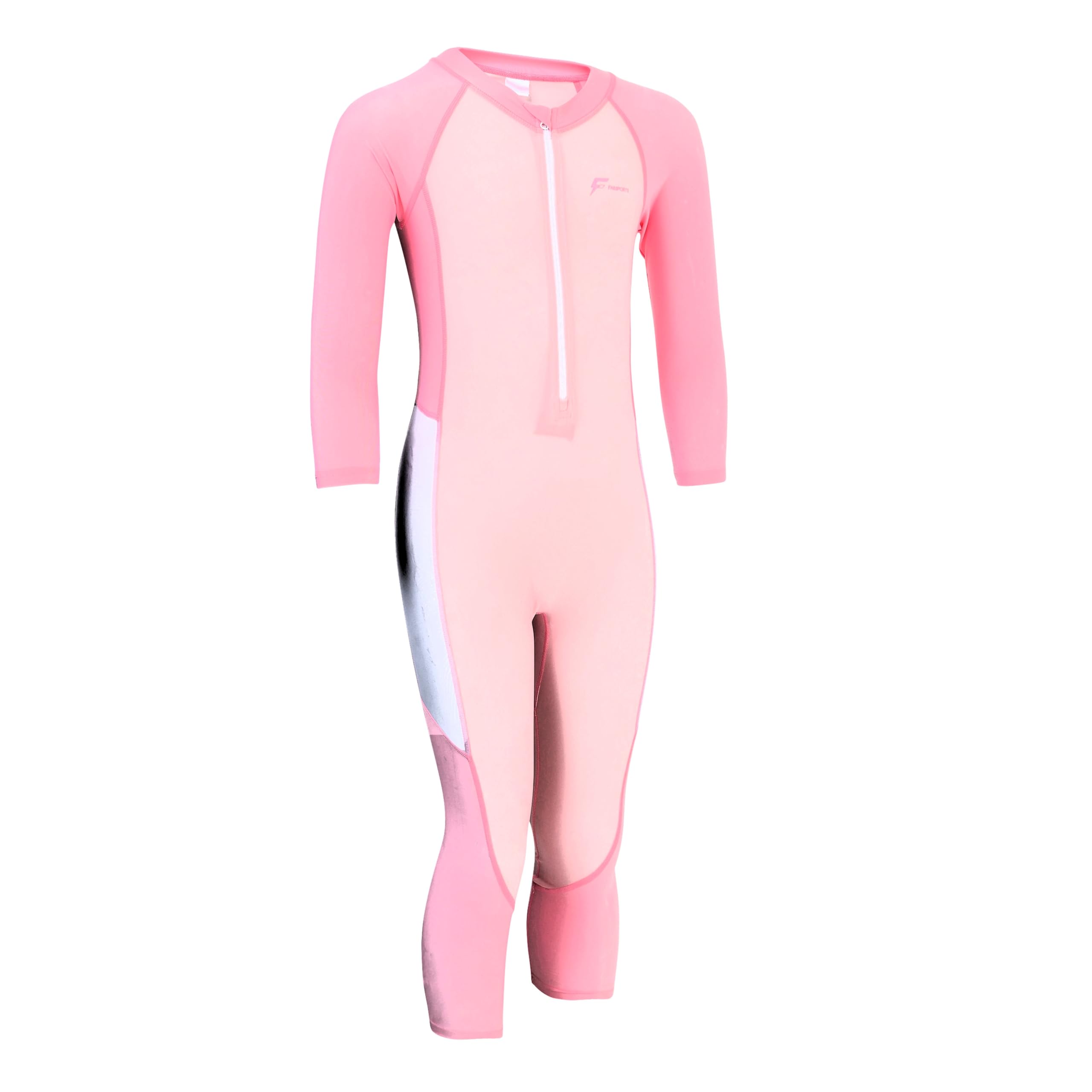 FABSPORTS Kids Girls Full Body Coverage Swimsuit | Long Sleeve & Capris | UV Protection Quick-Dry Swimwear for Swimming Lessons & Diving (Ages 1-16 Years)-image-14