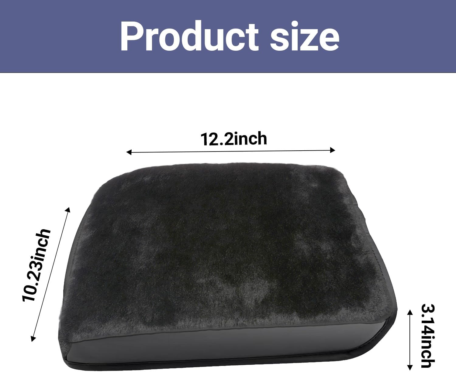 Fluff Car Armrest Cushion, Console Armrest Cover for 2021-2025 Ford F150, 2022-2025 F150 Lightning Center Console Cover Interior Accessories Fits Work Surface Console Only