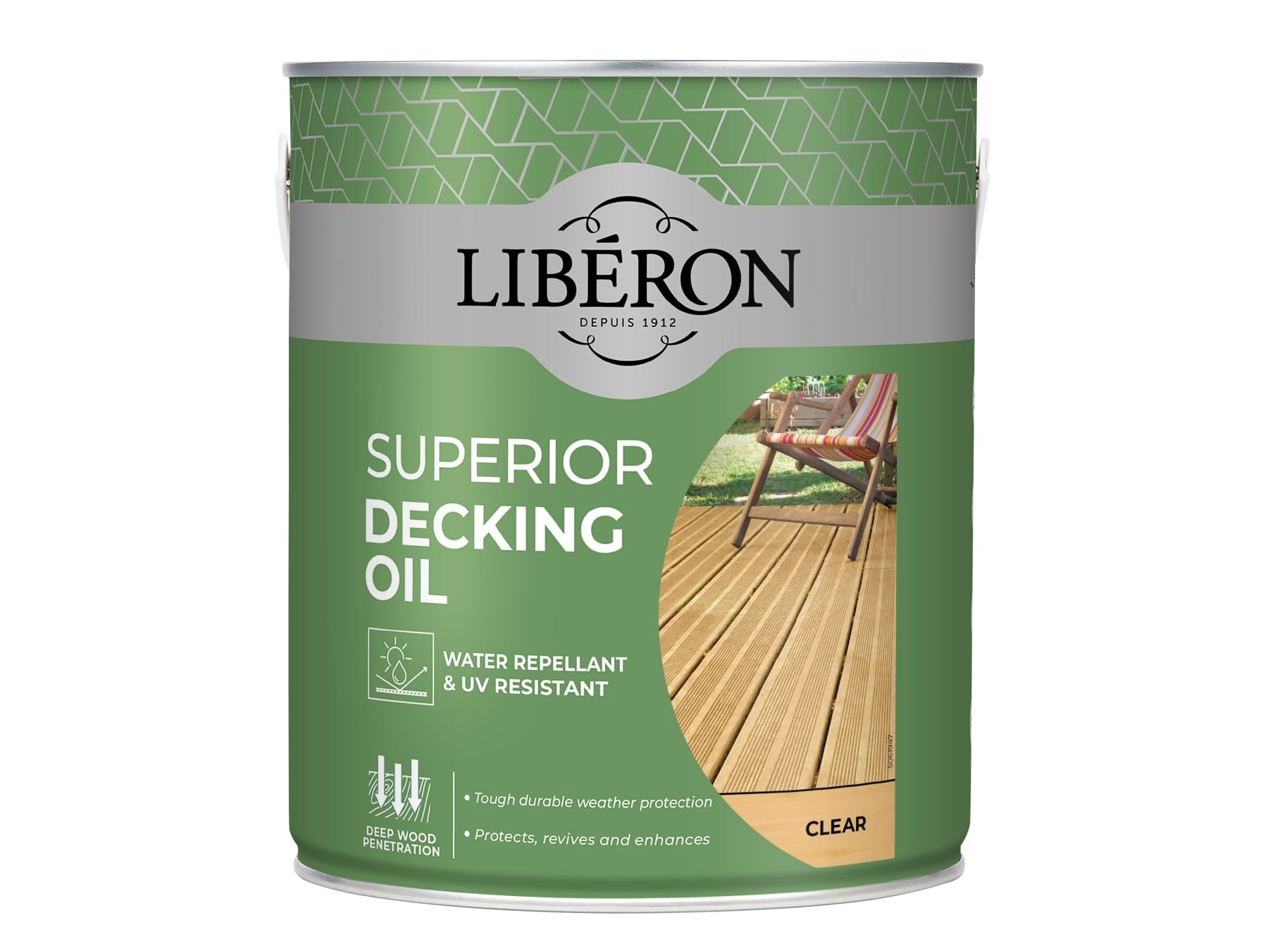 Liberon Superior Decking Oil Water Repellent and UV Resistant (Clear 2.5 Litre)