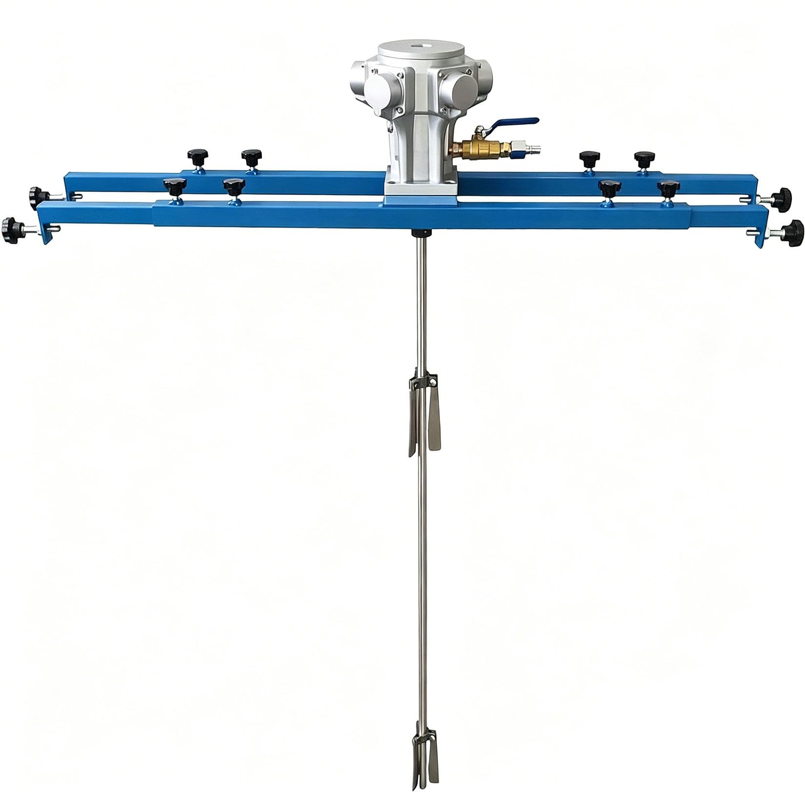 Pneumatic IBC Tote Mixer,1/2HP、3/4HP、1HP Air Agitator for 1000L 265 Gallon Tank,Adjustable Bracket,304 Stainless Steel Shaft & Blades,for Industrial Liquid Mixing,Paint,Resin A-Large5Cylinder