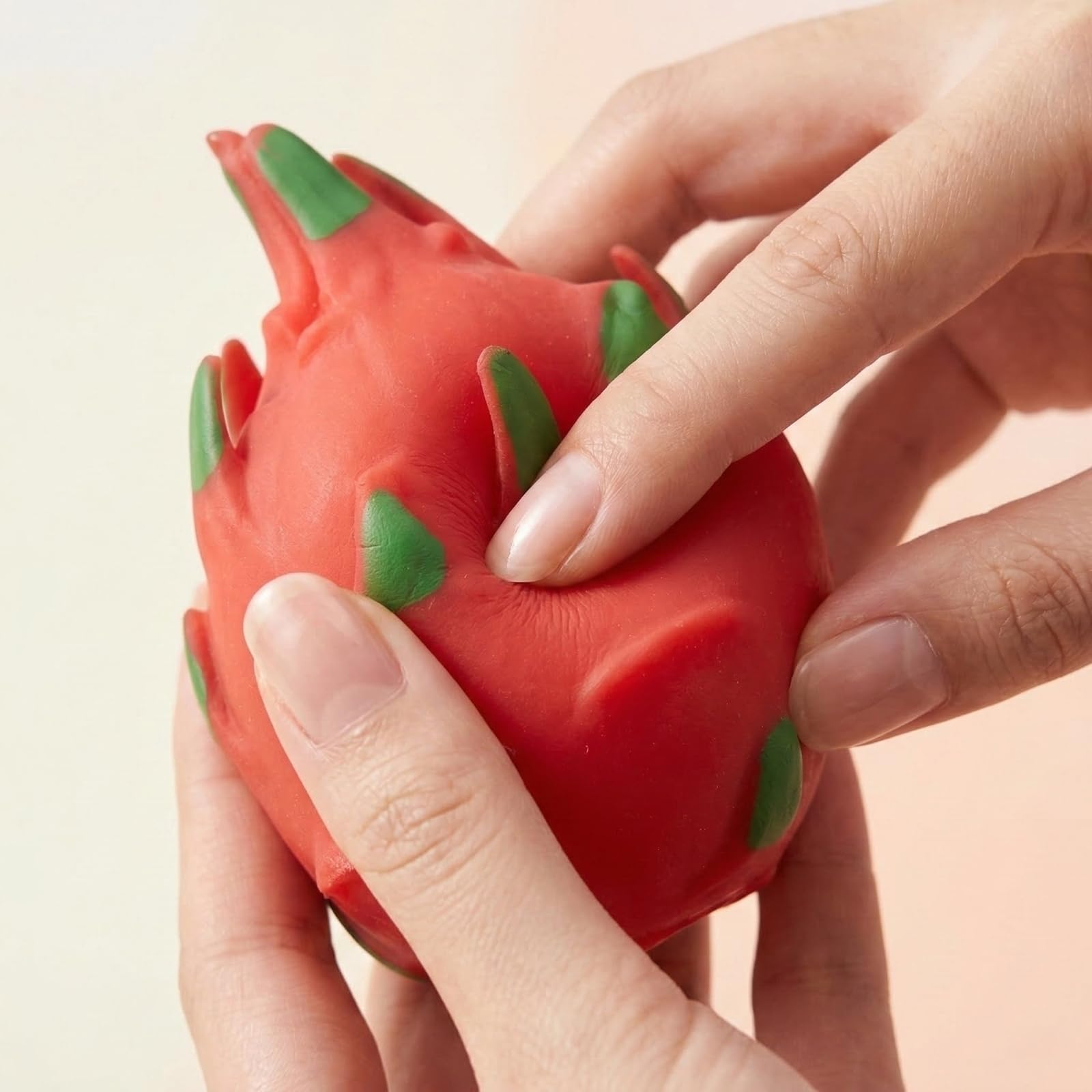 Lot de 2 jouets anti-stress en forme de fruit pour adultes, gadget sensoriel apaisant et apaisant, jouet de décompression de bureau à main, fraise rouge Lot de 2 jouets anti-stress en forme de fruit pour adultes, gadget sensoriel apaisant et apaisant, jouet de décompression de bureau à main, fraise rouge